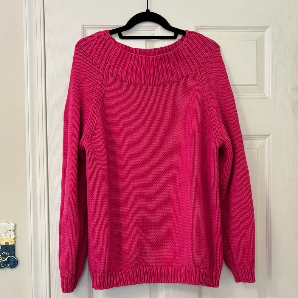 Lauren Ralph Lauren 100% Cotton Knit Crewneck Sweater